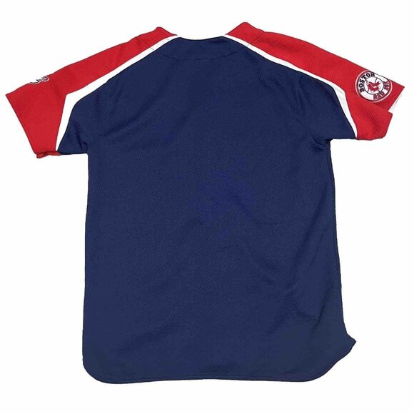 MLB Boston Red Sox Jersey Youth Boys Large Blue Nike Team Baseball Y2K Sewn - Picture 2 of 5